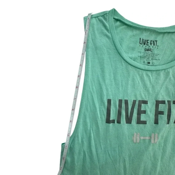 LIVE FIT sleeveless green tank top, Size small workout gym attire LVFT gymshark - Picture 3 of 5